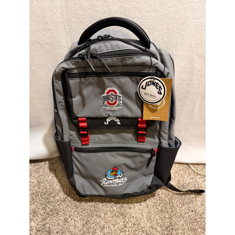 Jones Sports Co Ohio State Football Coaches Golf Outing Backpack Grey Recycled